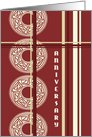 Red Employee Anniversary Card