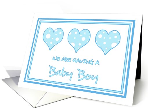 Blue Hearts We're Expecting a Boy card (579126)