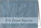 Blue Tulips Sympathy Card