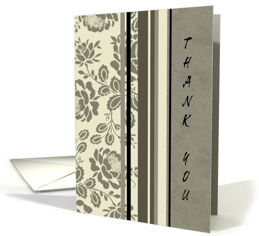 Tan Flowers Thank You Caregiver card (580242)