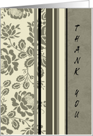 Tan Flowers Thank You Caregiver Card