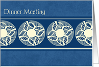 Blue Business Dinner Meeting Invitation Card