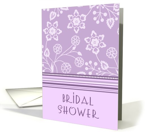 Purple Flowers Bridal Shower Invitation card (580623)