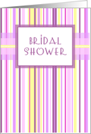 Pink Stripes Bridal Shower Invitation Card