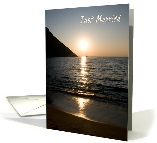 Sunset Just Married card (580735)