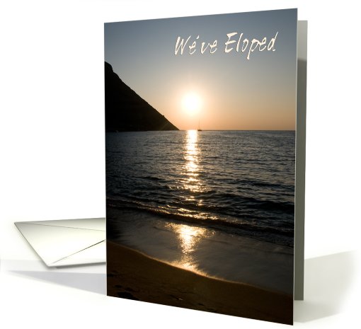 Sunset Elopement Party Invitation card (581024)