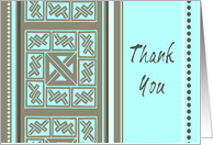 Turquoise Design Business Thank You Card