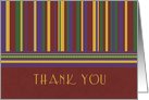 Red Stripes Business Thank You Customer Card
