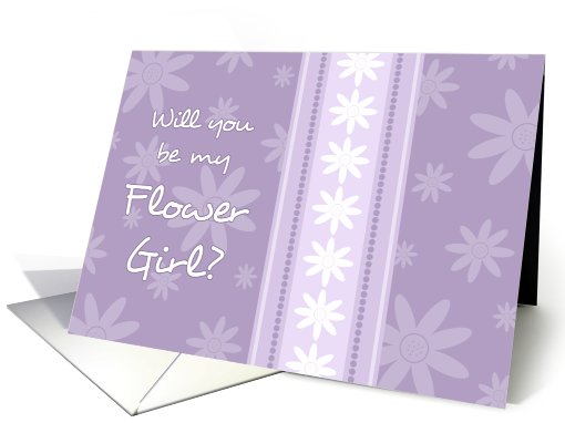 Purple Flowers Niece Flower Girl Invitation card (583326)