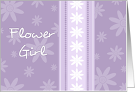 Purple Flowers Flower Girl Thank You Card