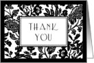 Black and White Flowers Thank You for your Sympathy Card