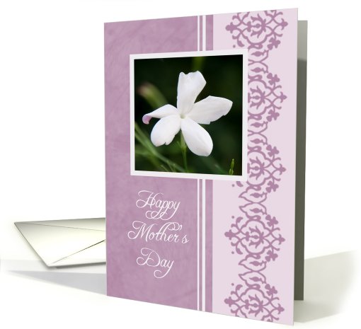 Purple Flower Wife Mother's Day card (584701)