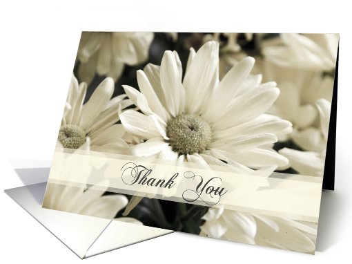 White Flowers Thank You card (585026)
