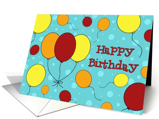 Balloons Happy Birthday card (585115)