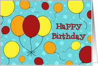 Balloons Kids Happy Birthday Card