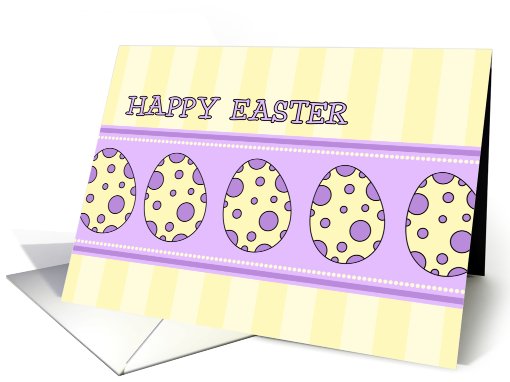 Purple and Yellow Easter Egg card (585447)