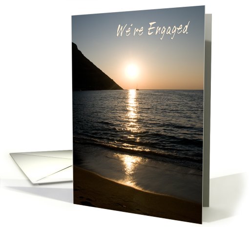 Sunset Engagement Party Invitation card (585469)