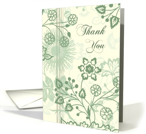 Green Flowers Thank You for your Support card (585509)