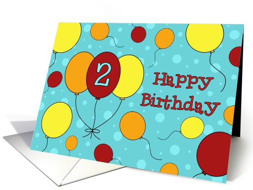 Balloons 2nd Birthday card (585564)