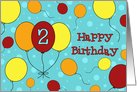 Balloons 2nd Birthday Card