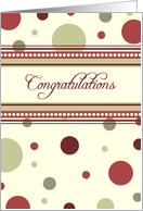 Red Dots College Graduation Congratulations Card