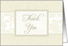 Beige Floral Thank You Host Bridal Shower Card