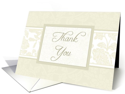 Beige Floral Thank You for your Sympathy card (588798)