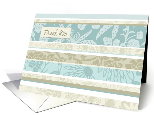 Blue Floral Thank You for Coming to my Party card (589030)