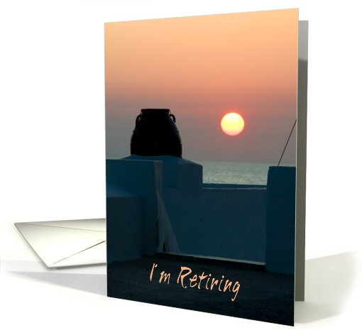 Sunset Retirement Announcement card (589265)