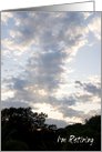 Sunset Clouds Retirement Announcement Card