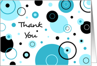 Blue Dots Business Thank You Card
