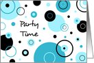 Blue Dots Graduation Party Invitation Card