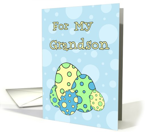 Blue Easter Egg for Grandson card (590973)