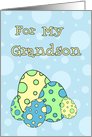 Blue Easter Egg for Grandson Card