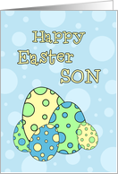 Blue Easter Egg for Son Card