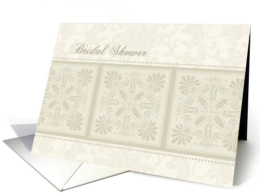 Beige Floral Bridal Shower Invitation card (592325)