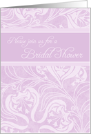 Lavender Floral Bridal Shower Invitation Card