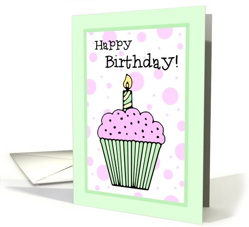 Cupcake Happy Birthday From All of Us card (592996)