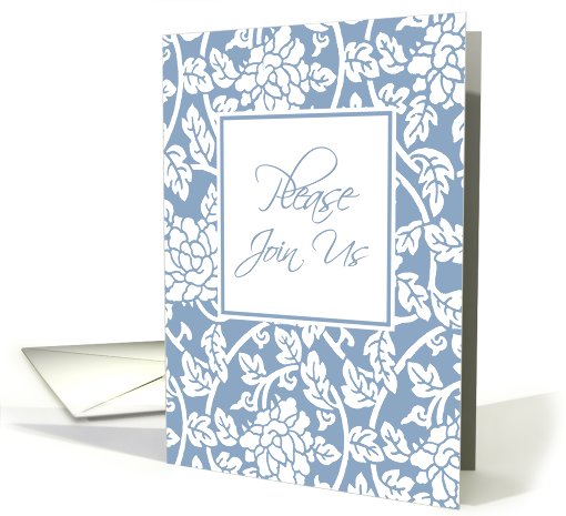 Blue Floral Bridal Shower Invitation card (593456)