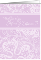 Lavender Floral Sister Maid of Honor Invitation Card