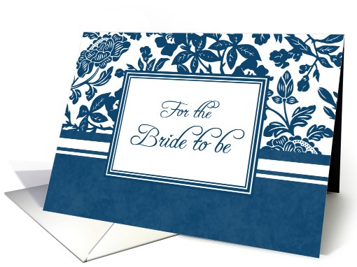 Blue Floral Bridal Shower Gift card (594726)