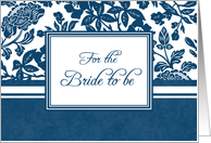 Blue Floral Bridal Shower Gift Card