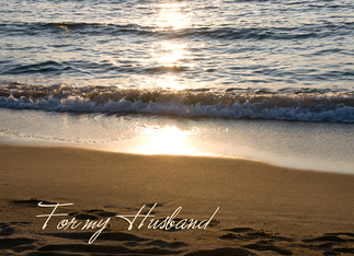 Waves on the Beach Vow Renewal for Husband Card