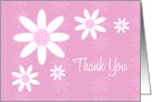 Pink Flowers Thank You Flower Girl Niece Card