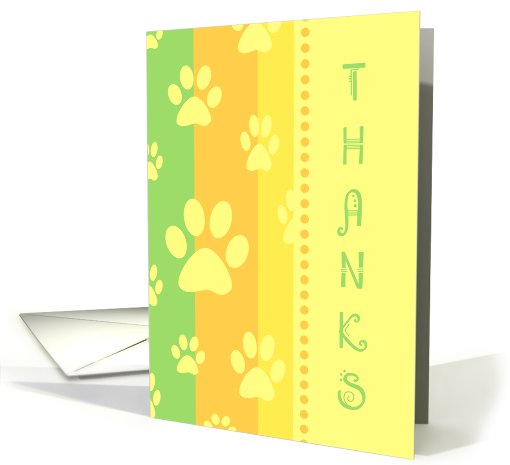 Colorful Thank You for Pet Sitting card (595588)