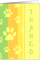 Colorful Thank You for Pet Sitting Card