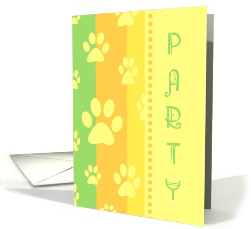 Colorful Pet Birthday Party Invitation card (596246)