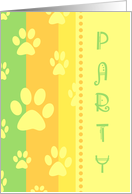 Colorful Pet Birthday Party Invitation Card