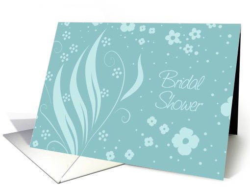 Turquoise Floral Bridal Shower Invitation card (597792)
