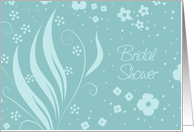 Turquoise Floral Bridal Shower Invitation Card